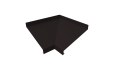 Угол отлива внутренний 200 0,5 Satin с пленкой RAL 9005 черный