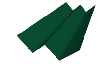 Угол внутренний фибросайдинга Slim 0,5 Satin с пленкой RAL 6005 зеленый мох (2м)
