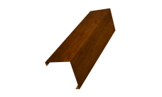 Декоративная накладка на столб универсальная угловая 62х55 для забора жалюзи 0,45 Print Premium Golden Wood Intense FTC (2м)