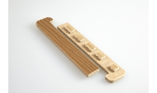 Комплект заглушек для ступени ДПК Grand Line 3D Винтаж 170х25мм (правая+левая) орех