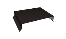 Парапетная крышка прямая 200мм Grand Line 0,5 Satin Matt TX RAL 9005 черный (2м)