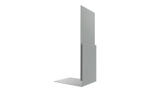 Планка приемная оконная Grand Line 0,45 PE с пленкой RAL 9006 бело-алюминиевый (2м)