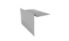 Планка ветровая для мягкой кровли 130х25х100 Grand Line 0,5 Satin с пленкой RAL 7004 сигнальный серый (3м)