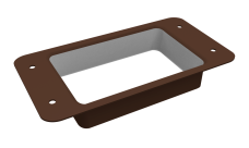 Воронка врезная прямоугольная Vortex Lite Matt RAL 8017 шоколад