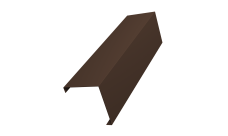 Декоративная накладка на столб универсальная угловая 60х60 для забора жалюзи Grand Line 0,45 Drap TwinColor RAL 8017 шоколад (1,8м)