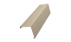 Декоративная накладка на столб универсальная угловая 80х80 для забора жалюзи Grand Line 0,45 Drap TX RAL 1015 светлая слоновая кость (2,5м)