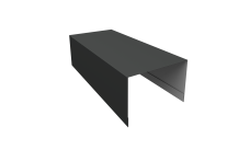 Крышка для забора из сайдинга ЭкоБрус Grand Line 0,45 Drap TX RAL 7016 антрацитово-серый (2,5м)