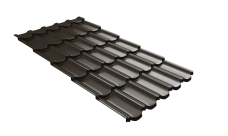 Металлочерепица "Квинта плюс3D" ("Kvinta plus3D") 0,5 Drap TX RR 32 темно-коричневый