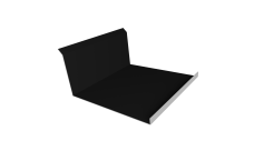 Планка примыкания нижняя 20х122х260х15 Grand Line 0,5 PurLite Matt RAL 9005 черный (2м)