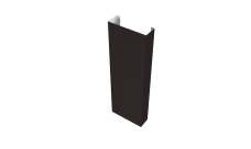 Полустолб для С20 0,5 Satin с пленкой RAL 9005 черный (L1,5)