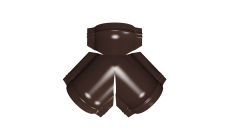 Тройник Y конька полукруглого 0,5 Rooftop Бархат с пленкой RAL 8017 шоколад