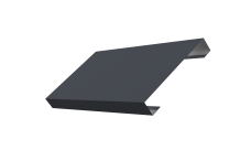 Ламель лицевая 125 забора жалюзи Texas 0,45 PE RAL 7024 мокрый асфальт