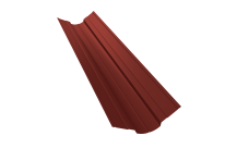 Планка ендовы верхней фигурной 70x70 0,5 Satin с пленкой RAL 3009 оксидно-красный (2м)