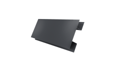 Планка H-образная Блок-Хаус new Grand Line 0,45 Drap-double TX RAL 7024 мокрый асфальт (2м)