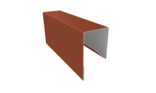 Планка П-образная заборная 17 0,45 Drap RAL 8004 терракота (2м)