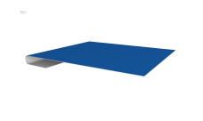 Планка завершающая 0,45 PE с пленкой RAL 5005 сигнальный синий (2м)