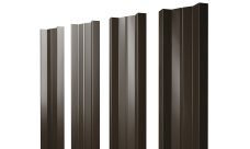 Штакетник М-образный A с прямым резом 0,45 Drap-double TX RR 32 темно-коричневый