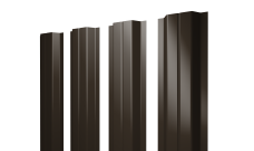 Штакетник П-образный A с прямым резом 0,5 PurPro RR 32 темно-коричневый