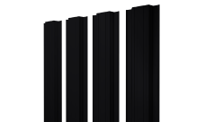 Штакетник Прямоугольный с прямым резом 0,5 Satin Matt RAL 9005 черный