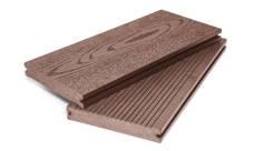 Террасная доска ДПК Grand Line 140мм Массив вельвет и тиснение под дерево Какао 4м (БШТ)