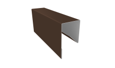 Планка П-образная заборная 17 Grand Line 0,5 PurPro с пленкой RAL 8017 шоколад (2м)