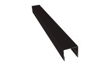 Планка П-образная заборная 24 Grand Line 0,45 PE-Double с пленкой RAL 9005 черный (3м)