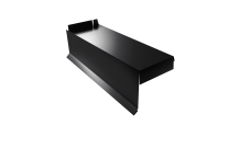 Планка торцевая сегментная Квадро профи Левая стартовая 0,45 Drap TX RAL 9005 черный