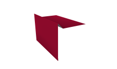 Планка ветровая для мягкой кровли 130х25х100 Grand Line 0,45 PE с пленкой RAL 3003 рубиново-красный (2м)