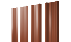 Штакетник М-образный A с прямым резом 0,5 PurLite Matt RAL 8004 терракота