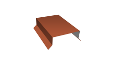 Парапетная крышка прямая 125мм Grand Line 0,45 PE с пленкой RAL 8004 терракота (2,5м)