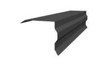 Планка торцевая фигурная 100х85 0,45 Drap RAL 7016 антрацитово-серый (2м)