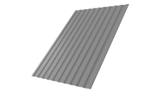 Профнастил С8A v01 0,5 Satin RAL 9006 бело-алюминиевый