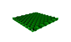 Решетка газонная Gidrolica Eco Pro 60.60.4 - пластиковая зеленая (605)