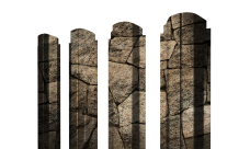 Штакетник П-образный A фигурный 0,45 Print Elite King Stone TwinColor