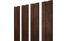 Штакетник Твин с прямым резом Grand Line 0,45 Принт Премиум Cherry Wood Dark FTC