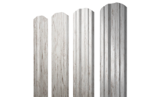 Штакетник Twin фигурный 0,45 Print Elite Snow Wood TwinColor