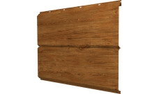 Софит металлический ЭкоБрус new Grand Line без перфорации 0,45 Print Elite Golden Wood TwinColor