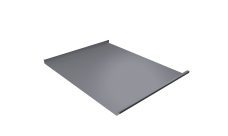 Фальц двойной стоячий Grand Line 0,7 PE с пленкой на замках RAL 7004 сигнальный серый