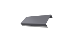 Ламель обратная стартовая/финишная забора жалюзи Texas 53мм для калиток и ворот (с заполнением ламелями 125) 0,45 Drap TX RAL 7004 сигнальный серый