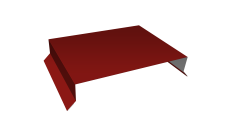 Парапетная крышка прямая 250мм Grand Line 0,5 Satin с пленкой RAL 3011 коричнево-красный (3м)