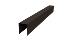 Планка опорная составная внутренняя для забора жалюзи Palermo Grand Line 0,45 Drap-double TX RR 32 темно-коричневый (2,5м)