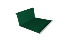 Планка примыкания нижняя 20х122х260х15 Grand Line 0,4 PE с пленкой RAL 6005 зеленый мох (2м)