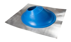 Проходной элемент MF угловой №3.1 (280-460мм) +185 EPDM (металлический неокрашенный фланец) синий