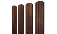 Штакетник Twin фигурный 0,45 Print Premium Cherry Wood Dark FTC