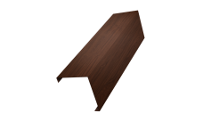 Декоративная накладка на столб универсальная угловая 62х55 для забора жалюзи Grand Line 0,45 Print Elite Choco Wood TwinColor (3м)