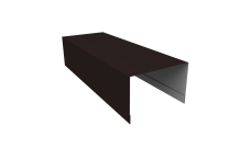 Крышка для забора из сайдинга Квадро Брус, Вертикаль Grand Line 0,45 Drap TX RAL 9005 черный (2,54м)