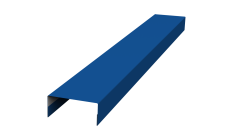 Ламель лицевая стартовая/финишная забора жалюзи Texas 55мм для калиток и ворот (с заполнением ламелями 125) Grand Line 0,45 PE RAL 5005 сигнальный синий