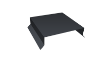 Парапетная крышка прямая 150мм 0,45 Drap-double TX RAL 7024 мокрый асфальт (2м)