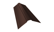 Планка конька фигурного 150x150 0,5 Satin с пленкой RAL 8017 шоколад (2м)