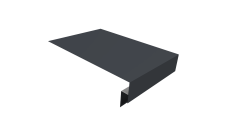 Планка околооконная сложная Кликфальц Pro 0,45 Drap TR lite RAL 7024 мокрый асфальт (3м)